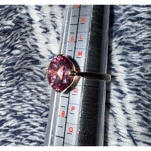 14k gold 2.921ct Brazilian flamingo topaz  solitaire ring. Won’t Make You Dance